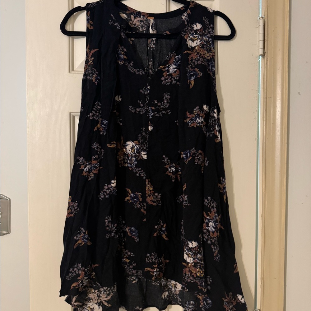 Free People Black Floral Dress